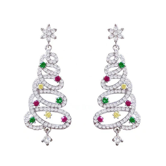 Kerstboom Strass Oorbellen
