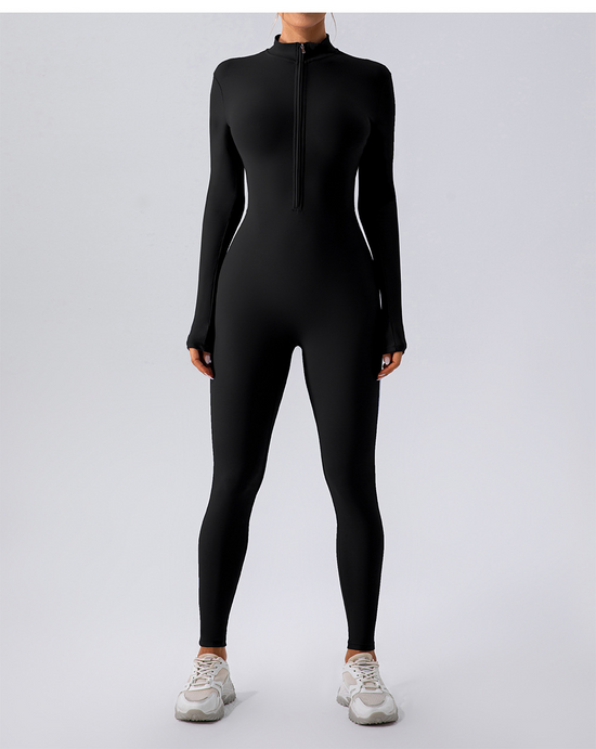 Fleece gevoerde yoga jumpsuit