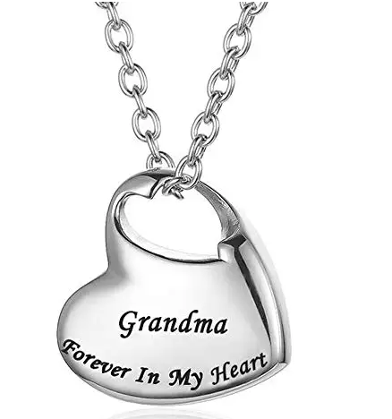 Cremation Urn Necklace with Heart-Shaped Pendant