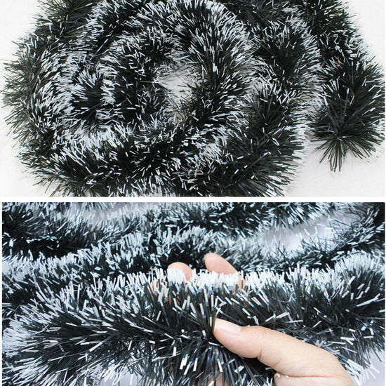 200m Floral Christmas Decoration with Ribbon Bow