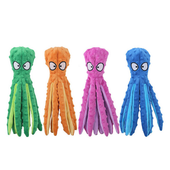 Interactief Bijtbestendig Pluche Octopus Speelgoed Voor Huisdieren